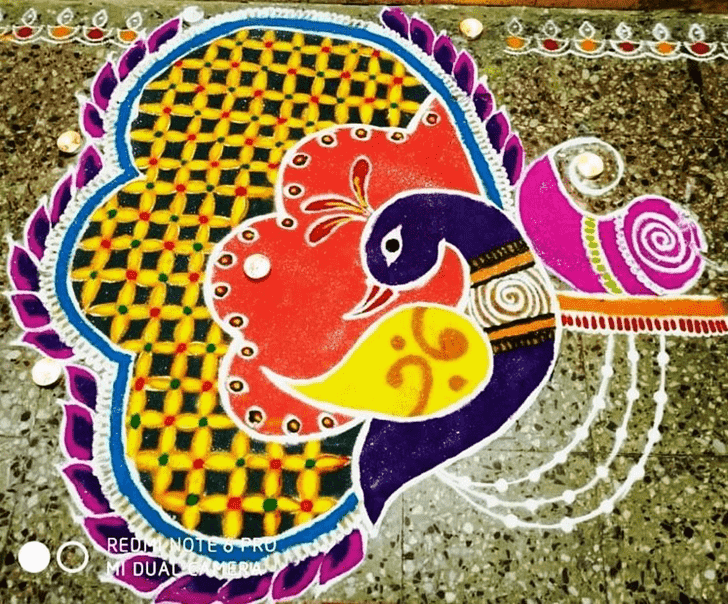 Gorgeous Dhanu Sankranti Rangoli