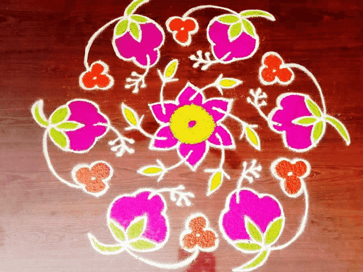 Grand Dhanu Sankranti Rangoli