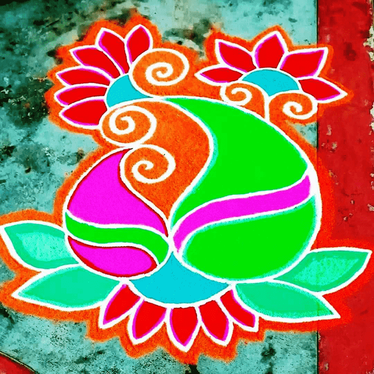 Ideal Dhanu Sankranti Rangoli