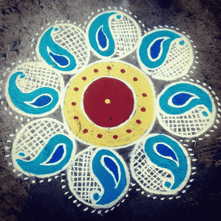 Magnetic Dhanu Sankranti Rangoli