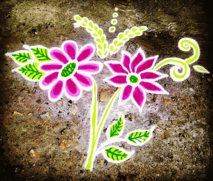 Magnificent Dhanu Sankranti Rangoli