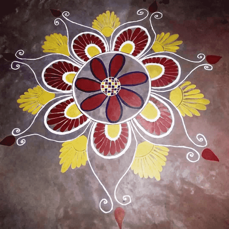 Pleasing Dhanu Sankranti Rangoli