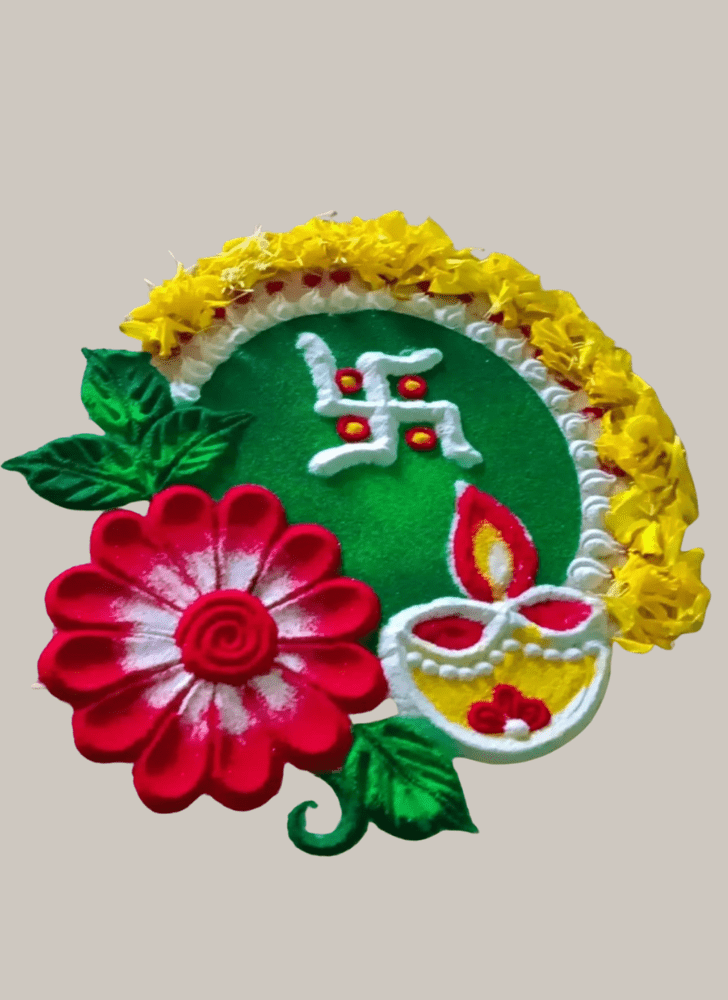 Comely Diwali Rangoli