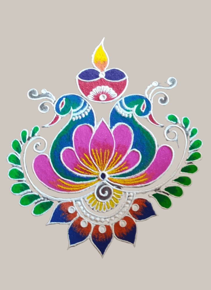 Delicate Diwali Rangoli