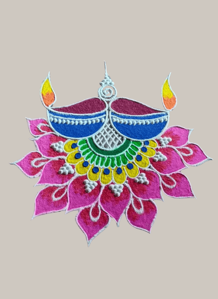 Elegant Diwali Rangoli