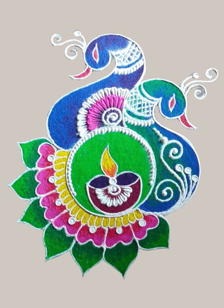 Exquisite Diwali Rangoli