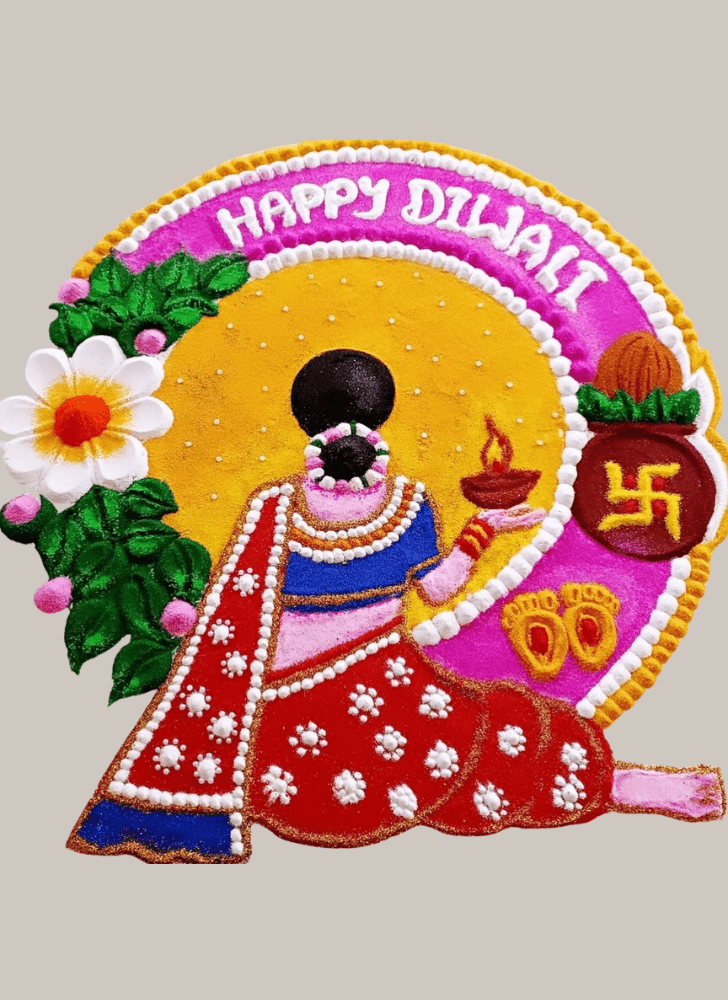 Good Looking Diwali Rangoli