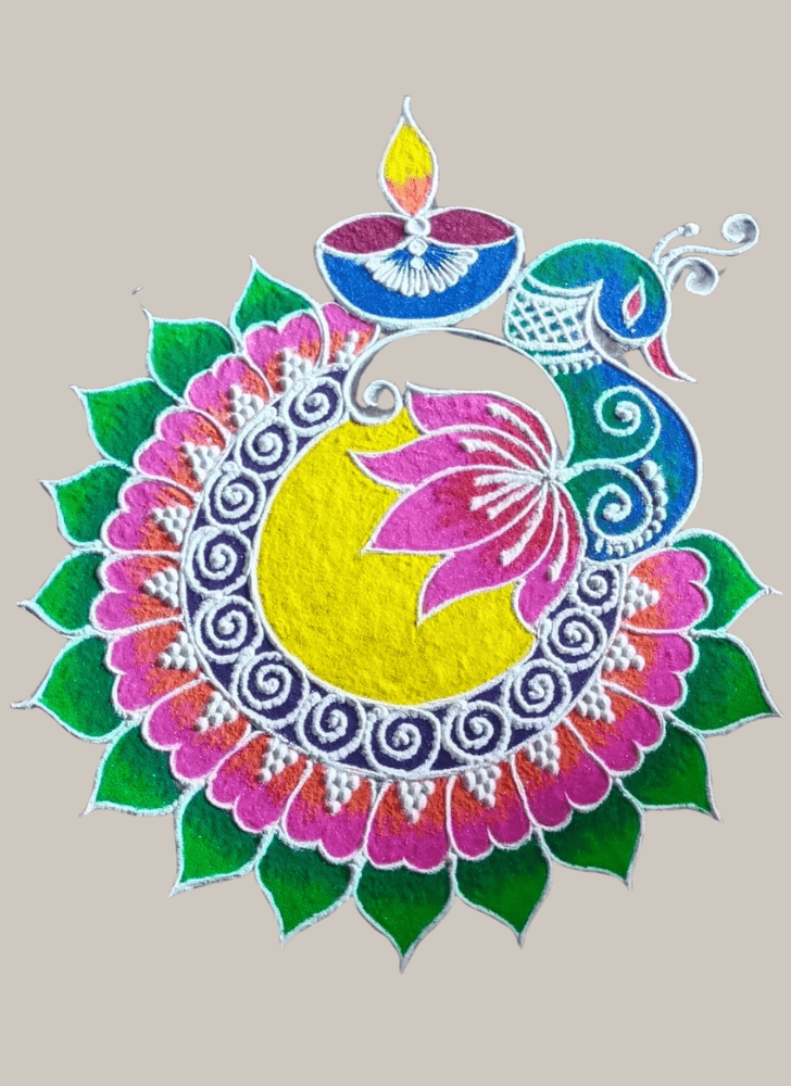 Mesmeric Diwali Rangoli