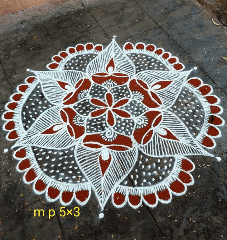 Bewitching Diwali Special Rangoli