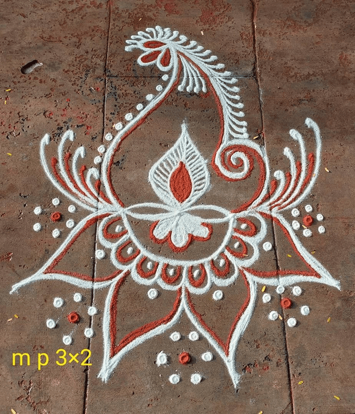 Delicate Diwali Special Rangoli