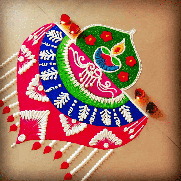 Comely Diya Rangoli