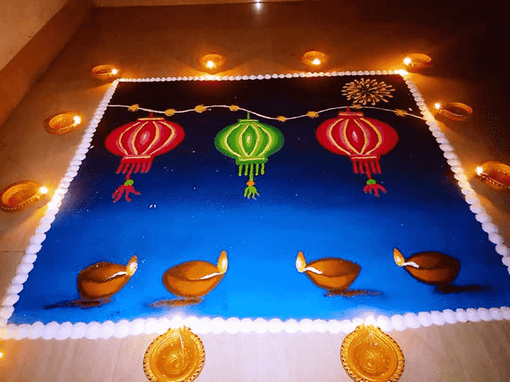 Delightful Diya Rangoli