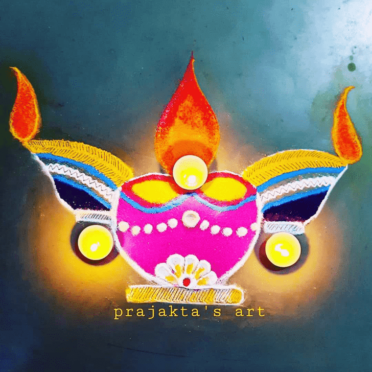 Enthralling Diya Rangoli