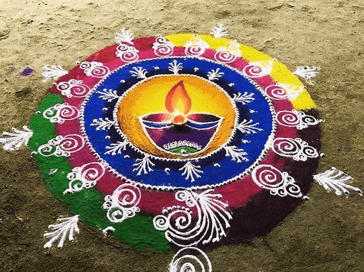 Fetching Diya Rangoli