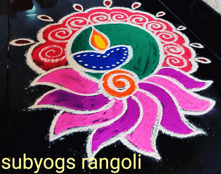 Grand Diya Rangoli