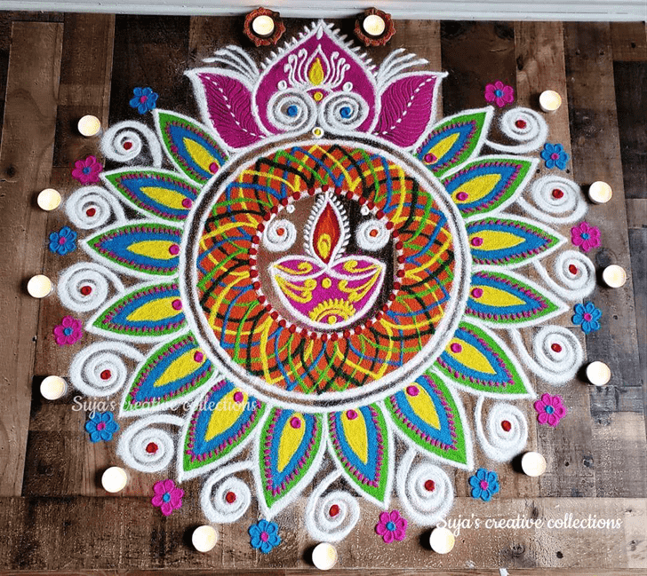 Awesome Diya Rangoli