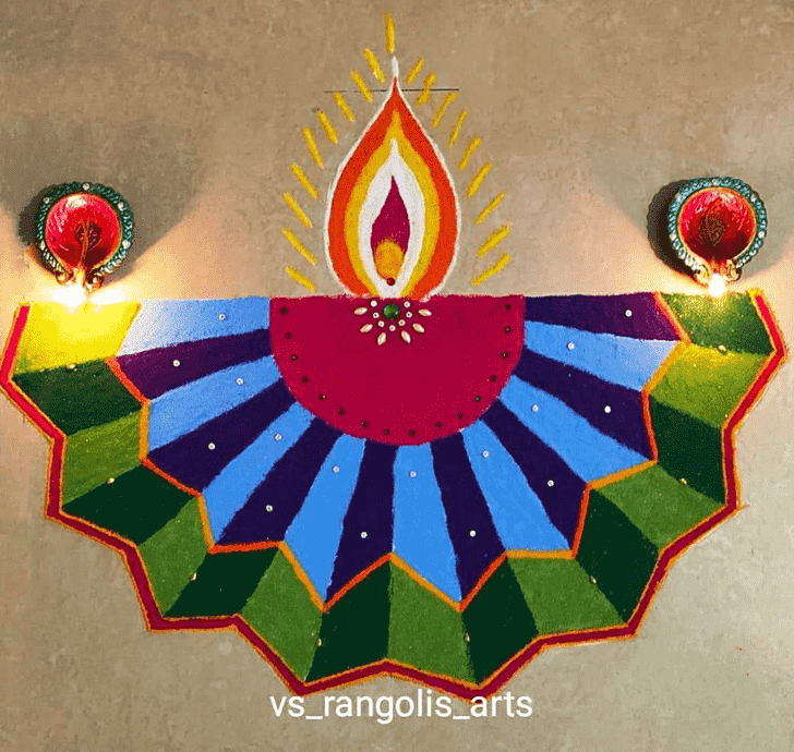 Magnetic Diya Rangoli