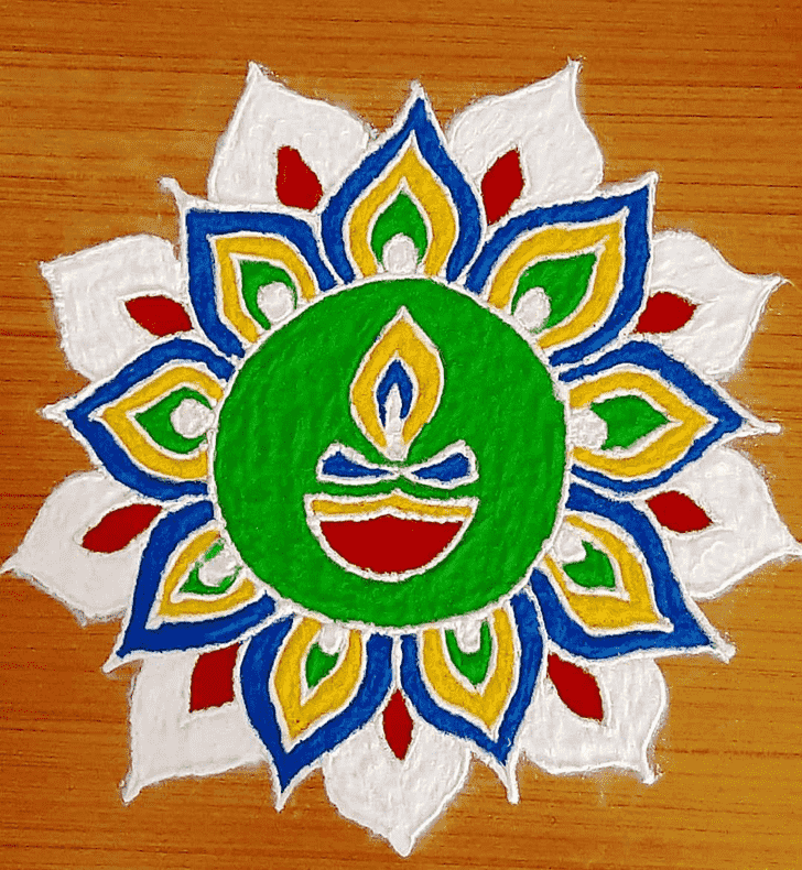 Magnificent Diya Rangoli