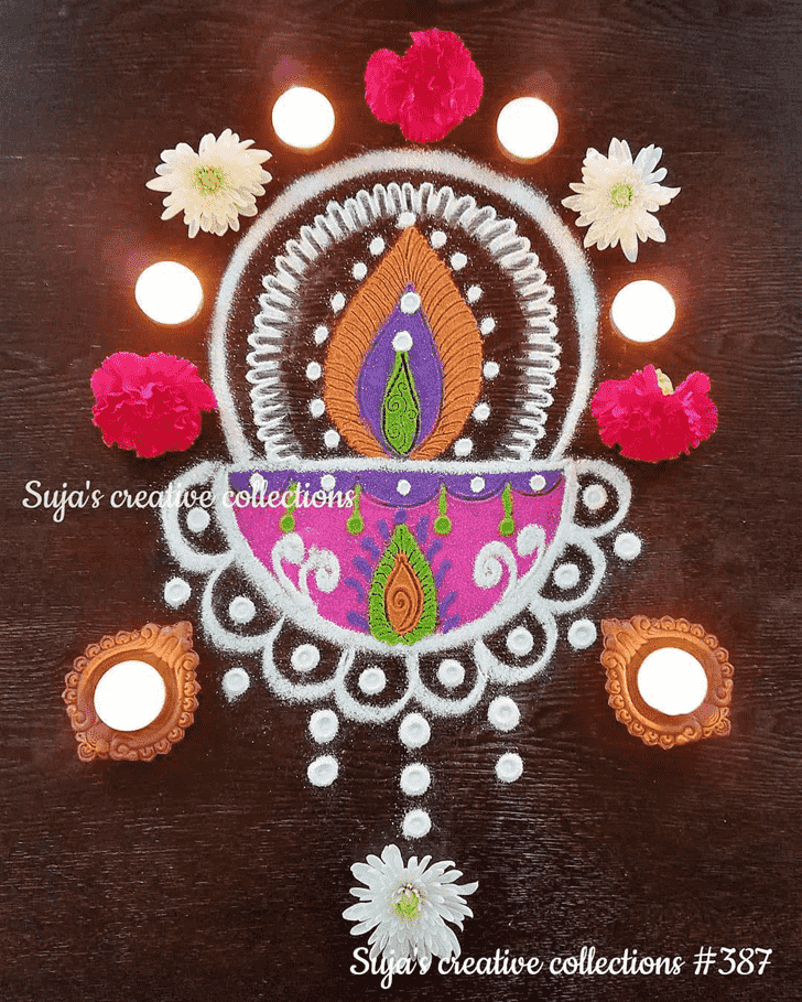 Marvelous Diya Rangoli