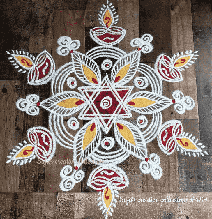 Pretty Diya Rangoli