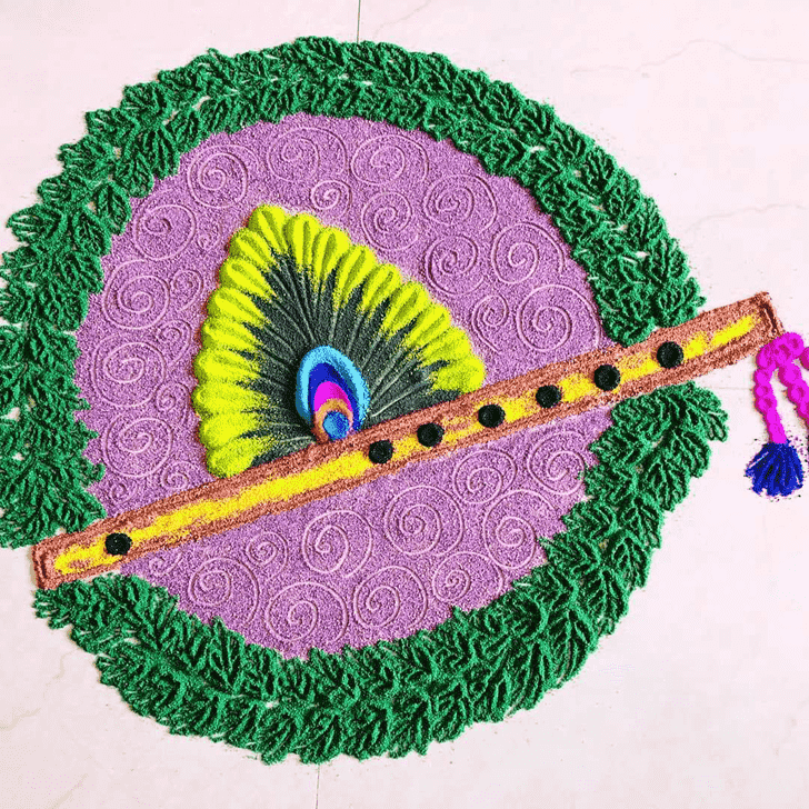 Pleasing Door Entrance Rangoli