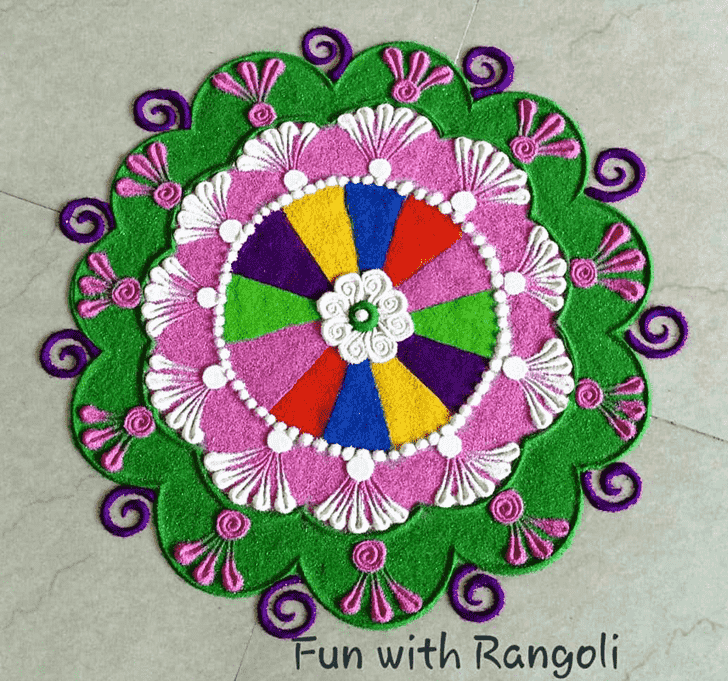 Slightly Door Entrance Rangoli