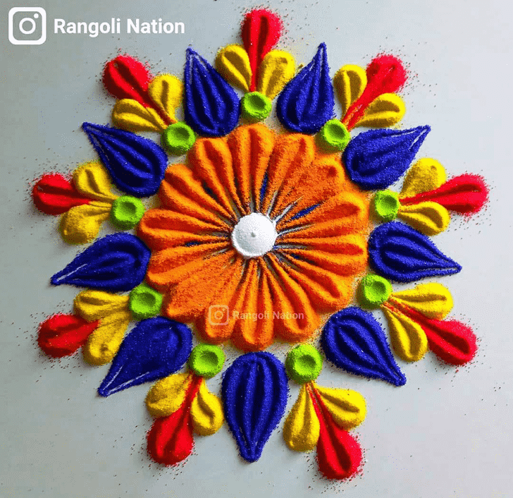 Wonderful Door Rangoli Design