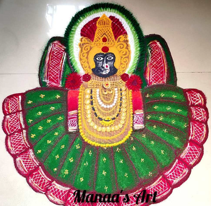 Enthralling Durgapuja Rangoli