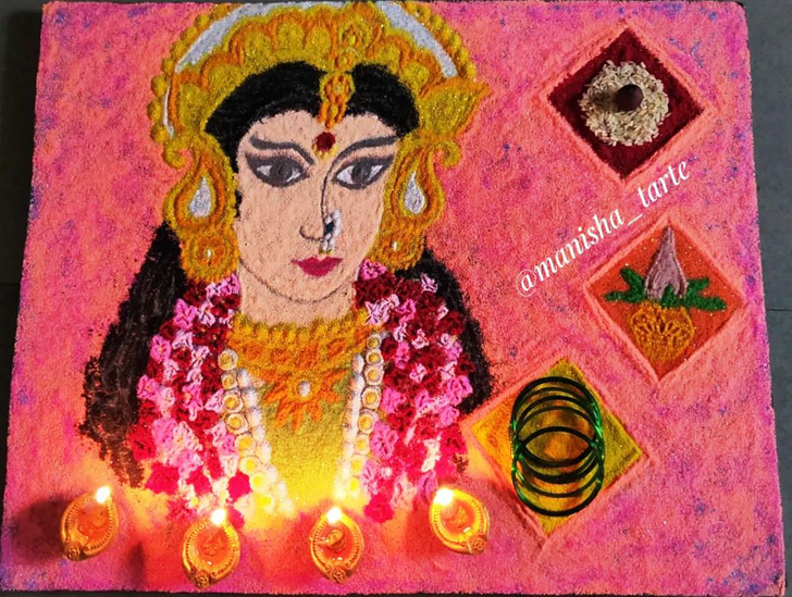 Magnificent Durgapuja Rangoli