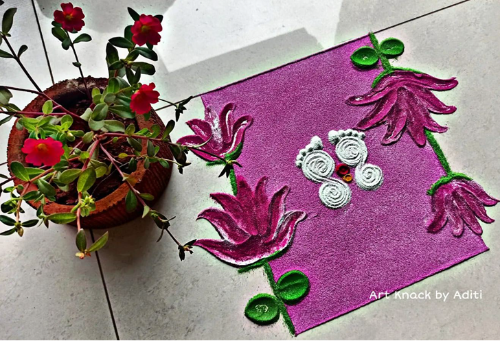 Radiant Durgapuja Rangoli