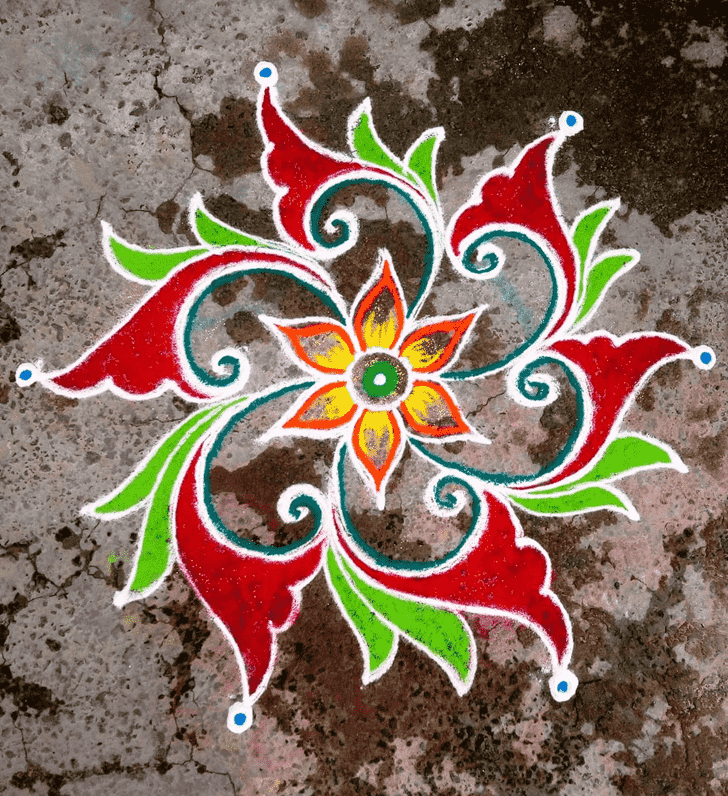 Alluring Easy Rangoli