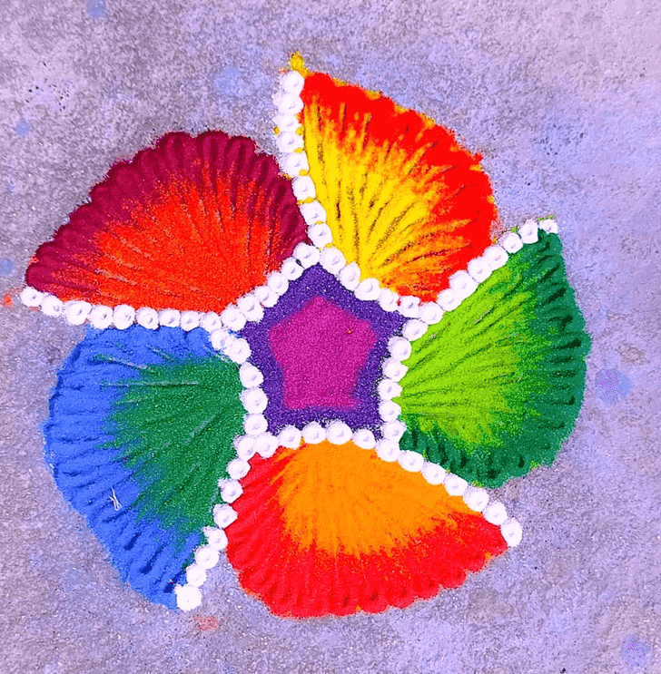 Excellent Easy Rangoli