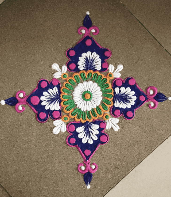 Lovely Easy Rangoli Design