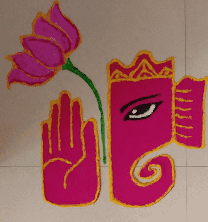 Delicate Ekdant Rangoli