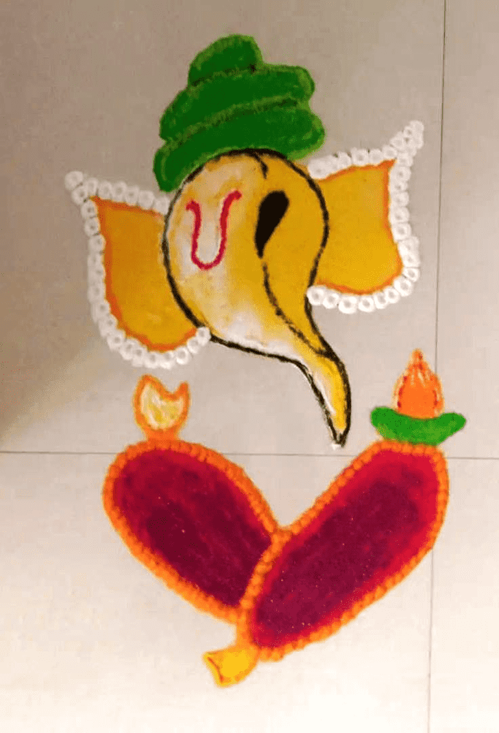 Delightful Ekdant Rangoli