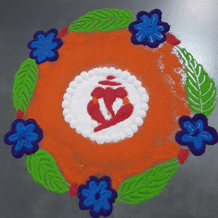 Graceful Ekdant Rangoli