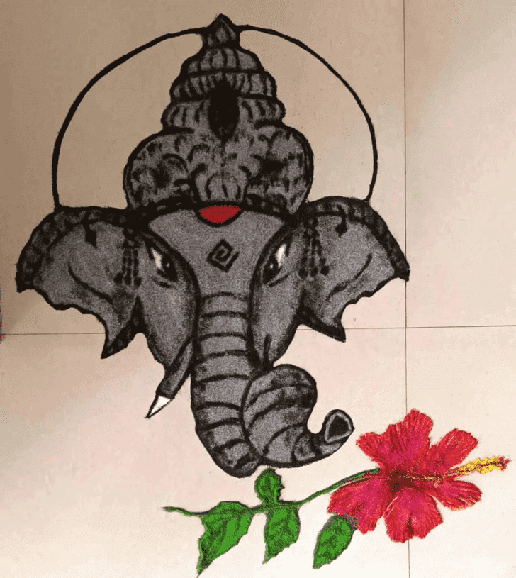 Magnificent Ekdant Rangoli