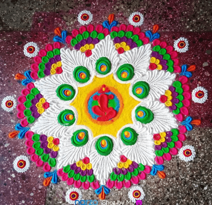 Nice Ekdant Rangoli