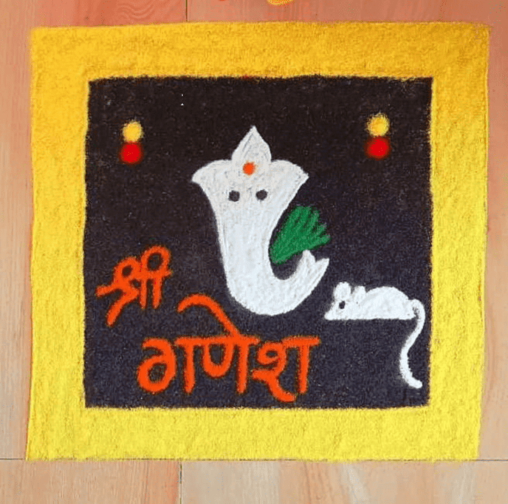 Pleasing Ekdant Rangoli