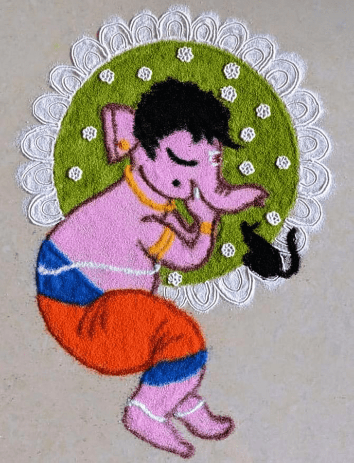 Pretty Ekdant Rangoli