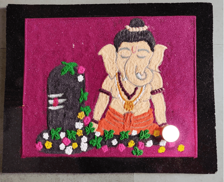 Stunning Ekdant Rangoli