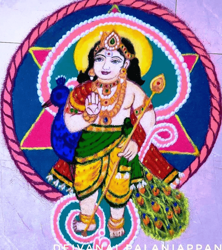 Comely Face Rangoli