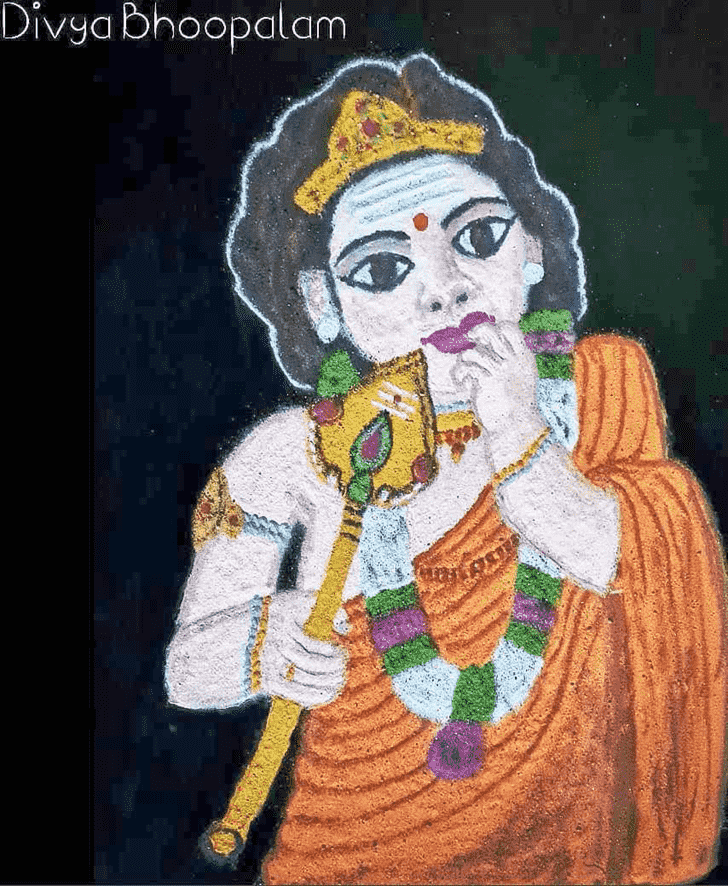 Dazzling Face Rangoli