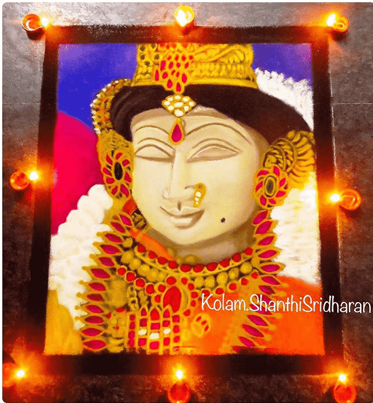 Fascinating Face Rangoli