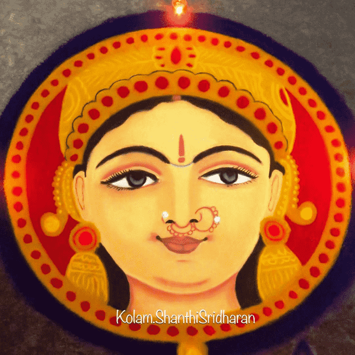 Fine Face Rangoli