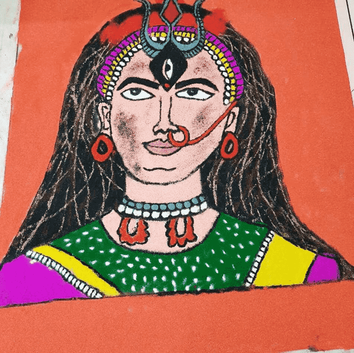 Gorgeous Face Rangoli