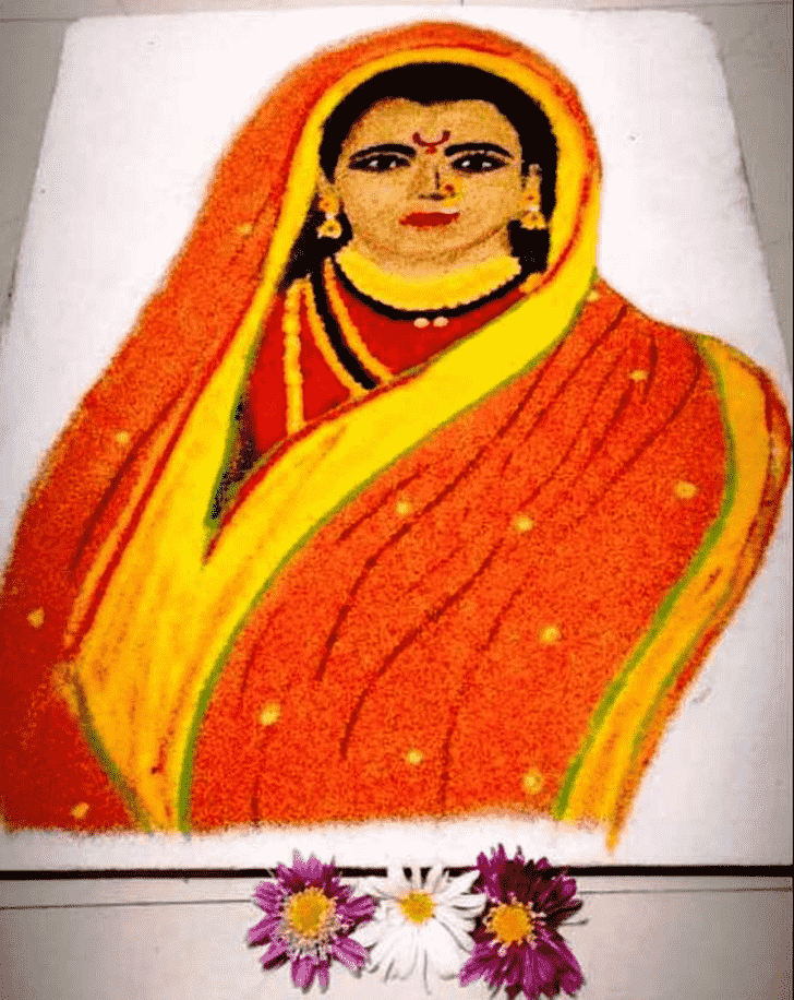 Radiant Face Rangoli