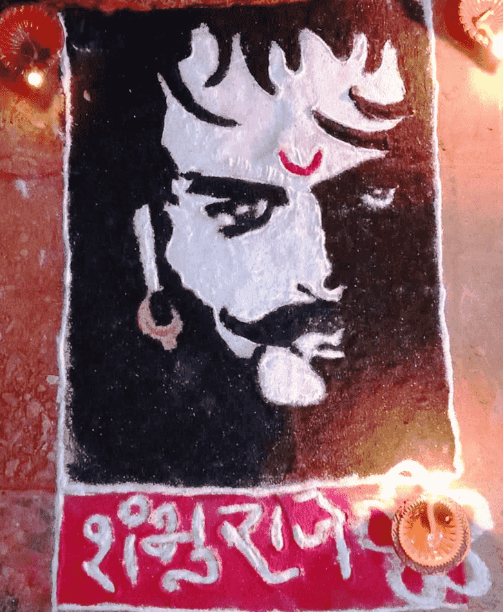 Slightly Face Rangoli