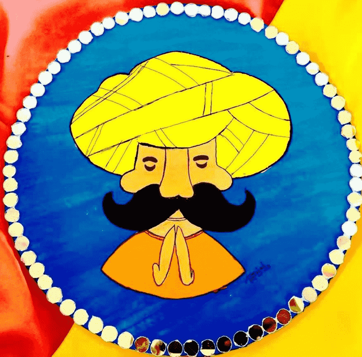 Splendid Face Rangoli