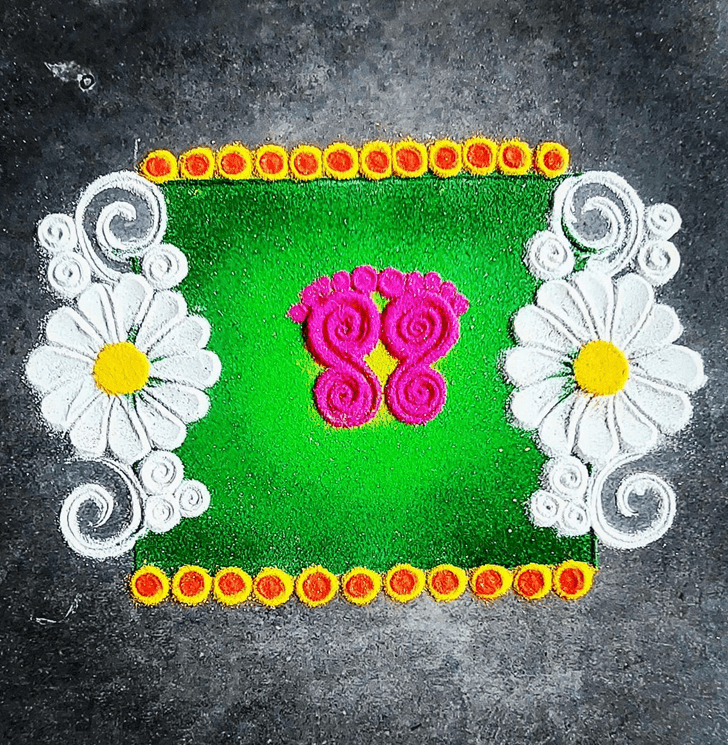 Delicate Feet Rangoli